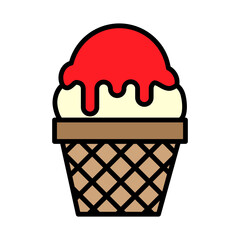 Illustration of Ice Cream Design Icon