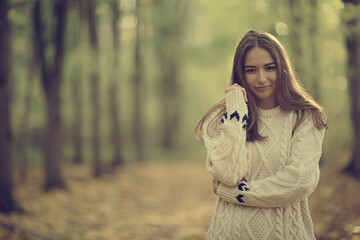 autumn park female walk, chill, lifestyle outdoor September style girl
