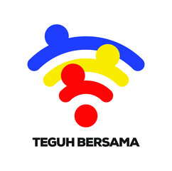 Kuala Lumpur, Malaysia: August 31, 2022. Independence Day of Malaysia. Teguh Bersama. Translate: Stand together. Vector Illustration.