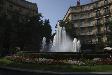 Fountain in the downtown of San Sebastian, Spain