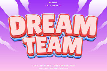 Dream Team 3D Editable Text Effect