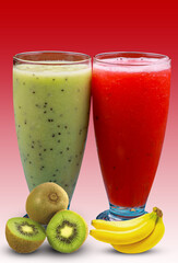 Summer Fresh Kiwi Juice in Glass