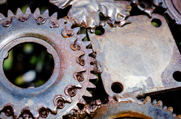 old rusty gears