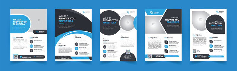 Business flyer corporate flyer template design, brochure, cover modern layout, annual report, poster,
flyer in A4 with Circle Abstract colorful Geometric shape triangles