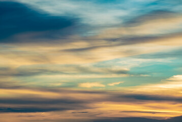 Naklejka na ściany i meble Beautiful sky background with the cloud,Nature abstract concept,sunset of the day,sky abstract.