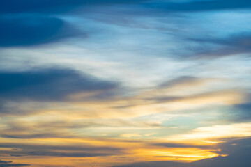 Beautiful sky background with the cloud,Nature abstract concept,sunset of the day,sky abstract.
