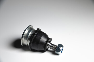 New ball joint with rubber black boot on gray gradient background
