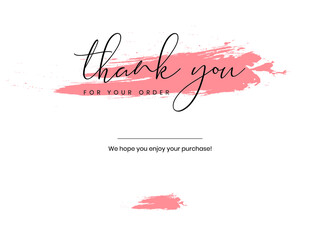 Thank You Card. Thank you for your order card Design. Compliment Card Design.  Easy to Editable file. Ready to Print File.