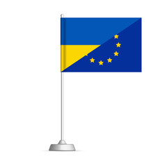 Ukraine progress to join the European Union, vector illustration.