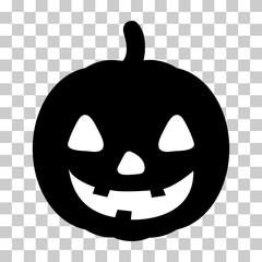 Pumpkin Halloween icon vector. October celebration flat silhouette illustration isolated design
