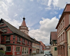 Fototapeta na wymiar Straße im historischen Ortskern von Gengenbach