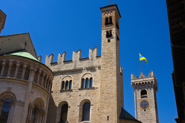 Fototapeta na wymiar Trento, Italy, view of cathedral backside