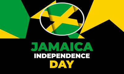 Jamaica Independence Day 6th Aaugust. Background, poster, greeting card, banner design. 