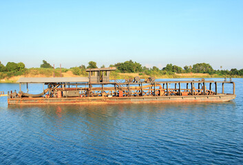 Sand suction vessels are transporting sand from steel pipes in deep rivers for the construction of industries such as houses, buildings, roads and many others where sand is used as a mixture.