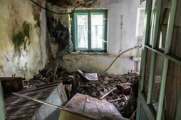 Ruins of an old Abandoned House Indoors
