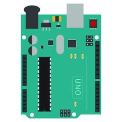 vector design of Arduino uno board - obrazy, fototapety, plakaty