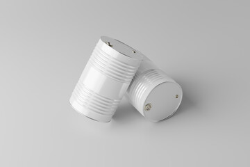 Blank White Metal Drum Barrel 