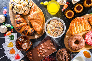 Food products containing a significant amount of sugar