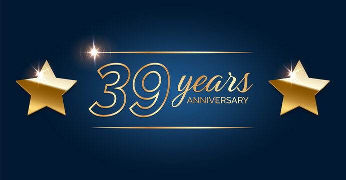 39 anniversary template celebration party.