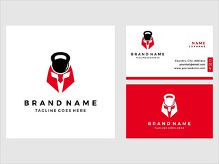 Spartan fitness gym vector Logo with business card design