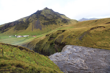 Fototapeta na wymiar Skógafoss - one of the biggest waterfalls in Iceland