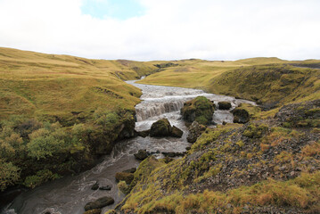Fototapeta premium Skógafoss - one of the biggest waterfalls in Iceland