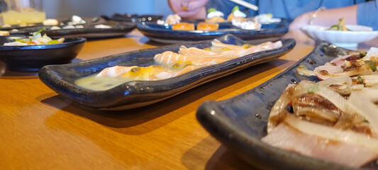 Obraz premium japanese food dish in an oriental restaurant