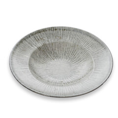 Porcelain glass plate on white background