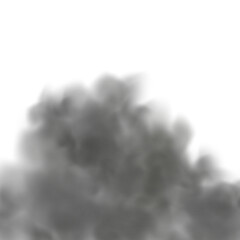 Dust cloud with dirt,cigarette smoke, smog and soil .Realistic vector isolated on transparent background. Concept house cleaning, air pollution,big explosion,desert sandstorm. - obrazy, fototapety, plakaty
