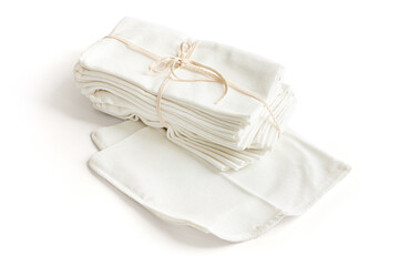 A bundle of organic white cotton towels