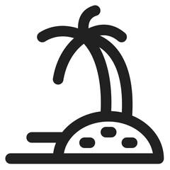 Beach Icon Outline