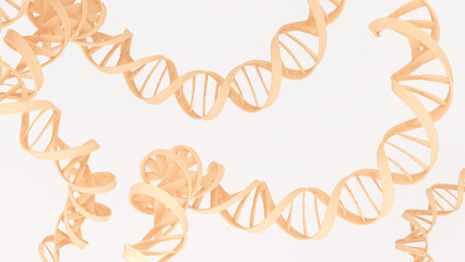 Conceptual background of DNA structure hereditary helix,Genetic technology,3d rendering - obrazy, fototapety, plakaty