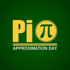 Pi approximation day vector illustration. 
