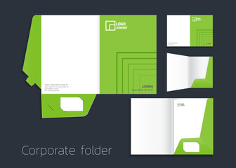 A4 size single pocket reinforced folder mock-up isolated. 3D illustration