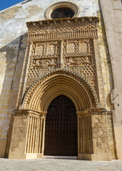 Fototapeta na wymiar Mudejar portal of the Church of Nuestra Señora de la O in Sanlúcar de Barrameda, Cadiz, Spain