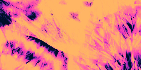 Colored Brush Watercolor. Dye In Water. Yellow