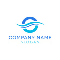 letter O logo flat style trendy stylist simple