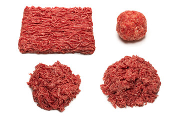 Chopped meat background. Top view.