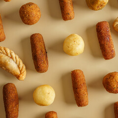 Fried Puerto Rican Fritters Empanadillas, Croquetas, Alcapurria