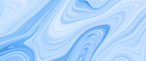 Marble rock texture blue ink pattern liquid swirl paint blue that is Illustration panorama background, marbling with natural luxury style swirls of marble and blue, calm design art with fluid texture.