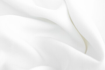 Naklejka premium abstract white fabric background with soft be used as a background