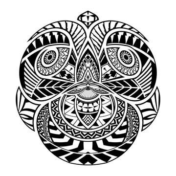 Abstract polynesian tattoo ethnic circle design