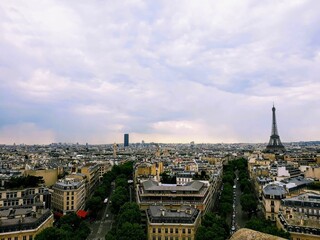 Obraz premium View of Paris from Triumph Arc