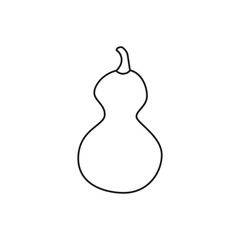 Bottle gourd icon in line style icon, isolated on white background