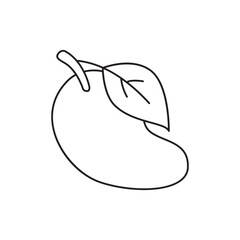 Mango icon in line style icon, isolated on white background