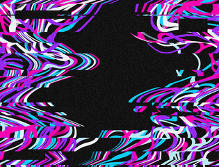 video interference, new retro wave, glitches, abstract background, modern texture, 70-80s style retro background, rainbow background, VHS effect