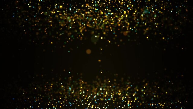 gold blue sparkling background bright animation