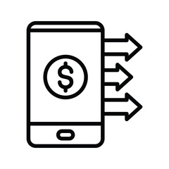 Online payment icon vector isolated on white background