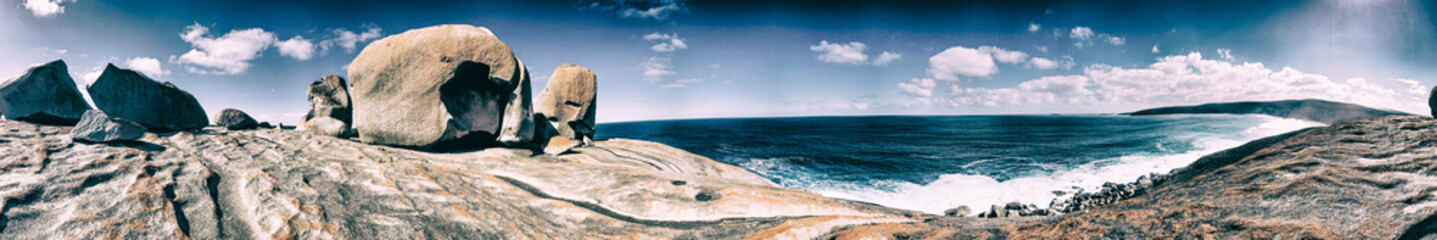Fototapeta na wymiar Remarkable Rocks in Flinders Chase National Park, panoramic view of Kangaroo Island