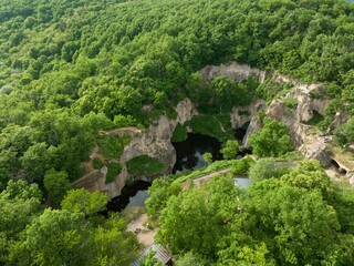 A view of the sea eye of Tengerszem in Hungary